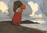 Paul Henry, R.H.A. (1876-1958) - The Solitary Turf Gatherer