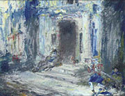 Jack Butler Yeats, R.H.A. (1871-1957) - On the Court House Steps