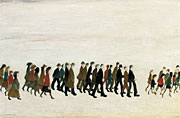 Laurence Stephen Lowry, R.A. (1887-1976) - Procession in South Wales, Whit Monday
