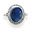 A sapphire, diamond and platinum ring