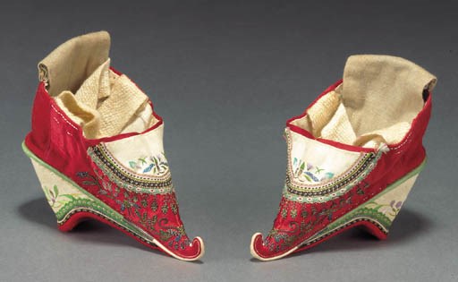 A pair of lotus blossom shoes for bound feet, Christie�s