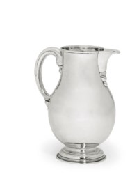 A GEORGE II SILVER BEER-JUG