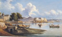 Naples with Mount Vesuvius beyond
