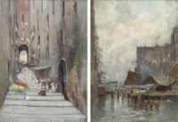 The vegetable market; and A Neapolitan street, market day