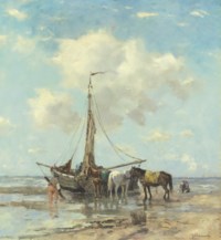 Shellfishers at low Tide