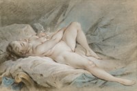 Vénus jouant avec deux colombes