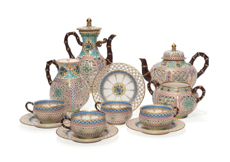 A Sèvres reticulated part déjeuner, circa 1846-48. Sold for £11,875 on 10 September 2013 at Christie’s in London