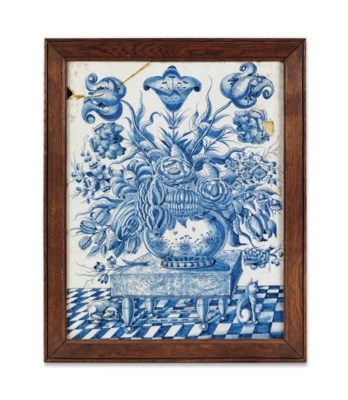 A Dutch Delft Blue And White Plaque 18th Century