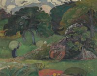 Les deux lavandières au bord de la cascade