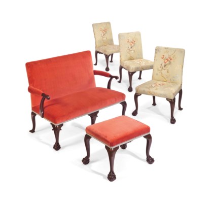 A George Ii Hardwood Suite Of Furniture In The Manner Of