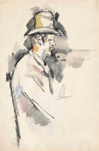 L'homme à la pipe (Étude pour un joueur de cartes) (recto); Père Alexandre (verso)