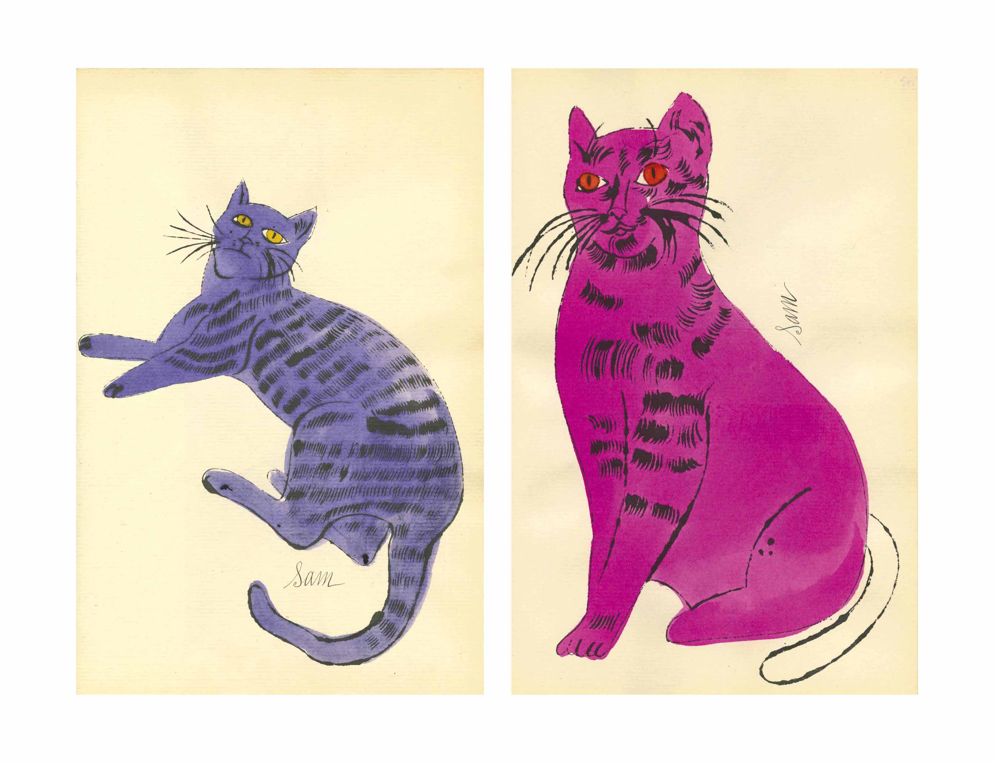 ANDY WARHOL (19281987) , 25 Cats Name(d) Sam and one Blue Pussy