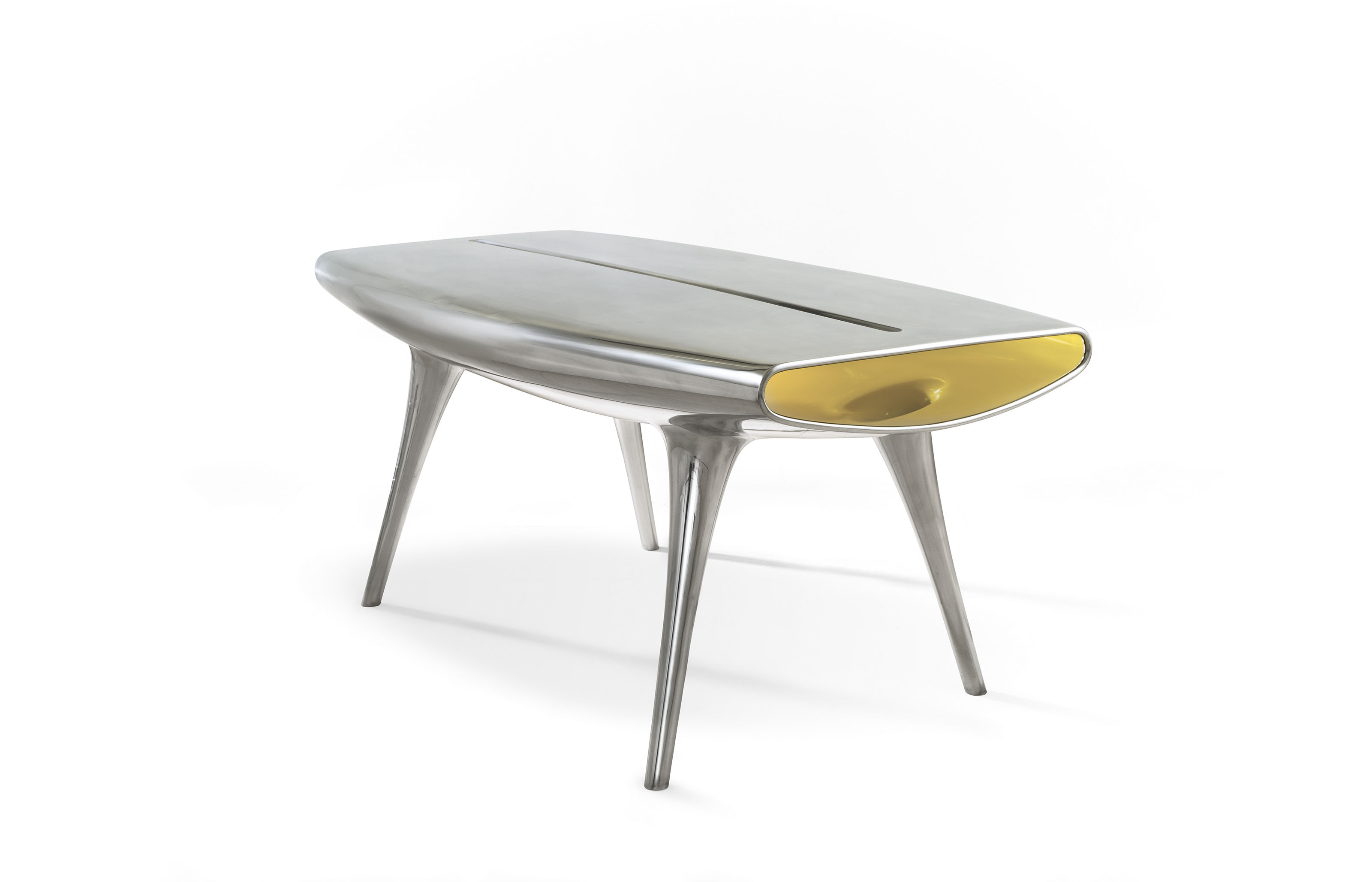 Marc Newson (b. 1963), Event Horizon Table. 31¾ x 71 x 38  in (80.5 x 180 x 96.5  cm). Estimate £100,000-150,000. This lot is offered in Masterpieces of Design & Photography on 3 October 2017  at Christie’s in London