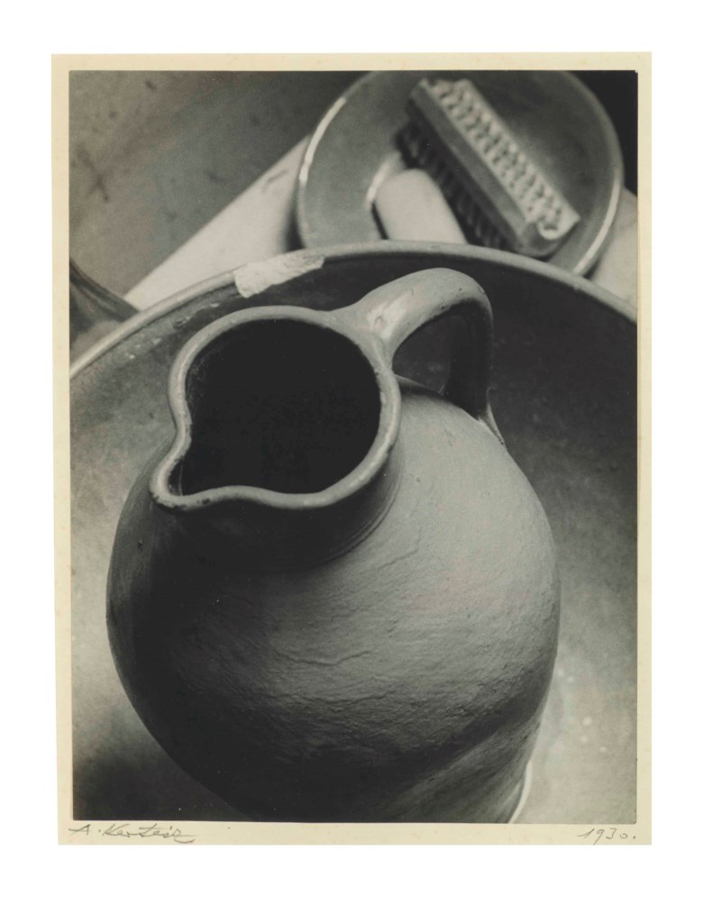 André Kertész (1894–1985), Pitcher, 1926. Mount 13¼ x 10½  in (33.6 x 26.6  cm). Estimate $100,000-150,000. This lot is offered in Visionaries Photographs from the Emily and Jerry Spiegel Collection on 10 October 2017  at Christie’s in New York