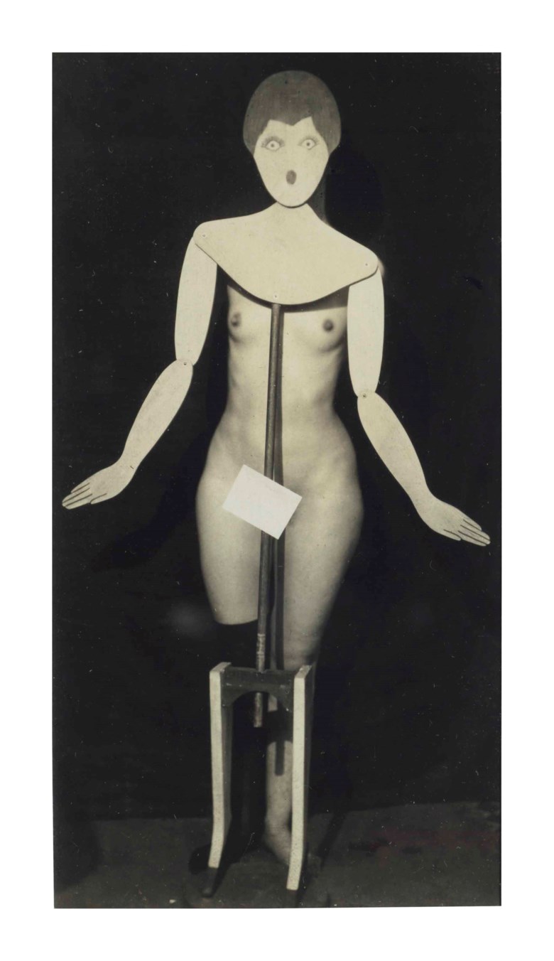 Man Ray (1890–1976), dadaphoto, 1920. Imagesheet 4¾ x 2½  in (12 x 6.3  cm). Estimate $100,000-150,000. This lot is offered in Visionaries Photographs from the Emily and Jerry Spiegel Collection on 10 October 2017  at Christie’s in New York