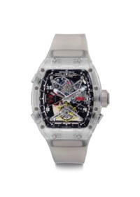 Richard Mille. An Extremely Fine and Very Rare Sapphire Split-Seconds Chronograph Wristwatch with Tourbillon and Power Reserve