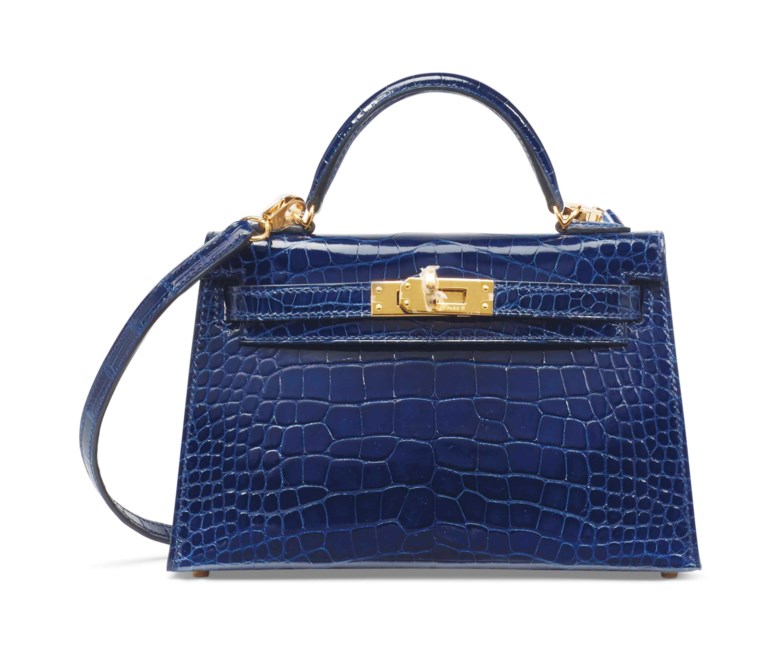 Mini Kelly 20 in Bleu Saphir, Hermès, 2016. 20 x 12 x 6 cm. Estimate €20,000-30,000. This lot is offered in Sacs & Accessoires on 12 December 2017  at Christie’s in Paris