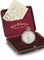 Jules Jürgensen. A fine 18K white gold and enamel openface jump hour keyless lever watch with original certificate and box 