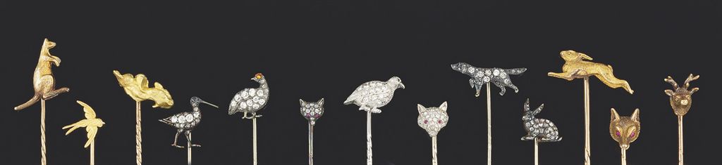 A group of late 19th century and 20th century stickpins