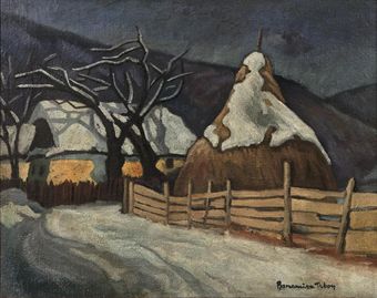 Haystack In Winter