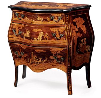Furniture Italian Style on North Italian Marquetry Commode   Of Eighteenth Century Style