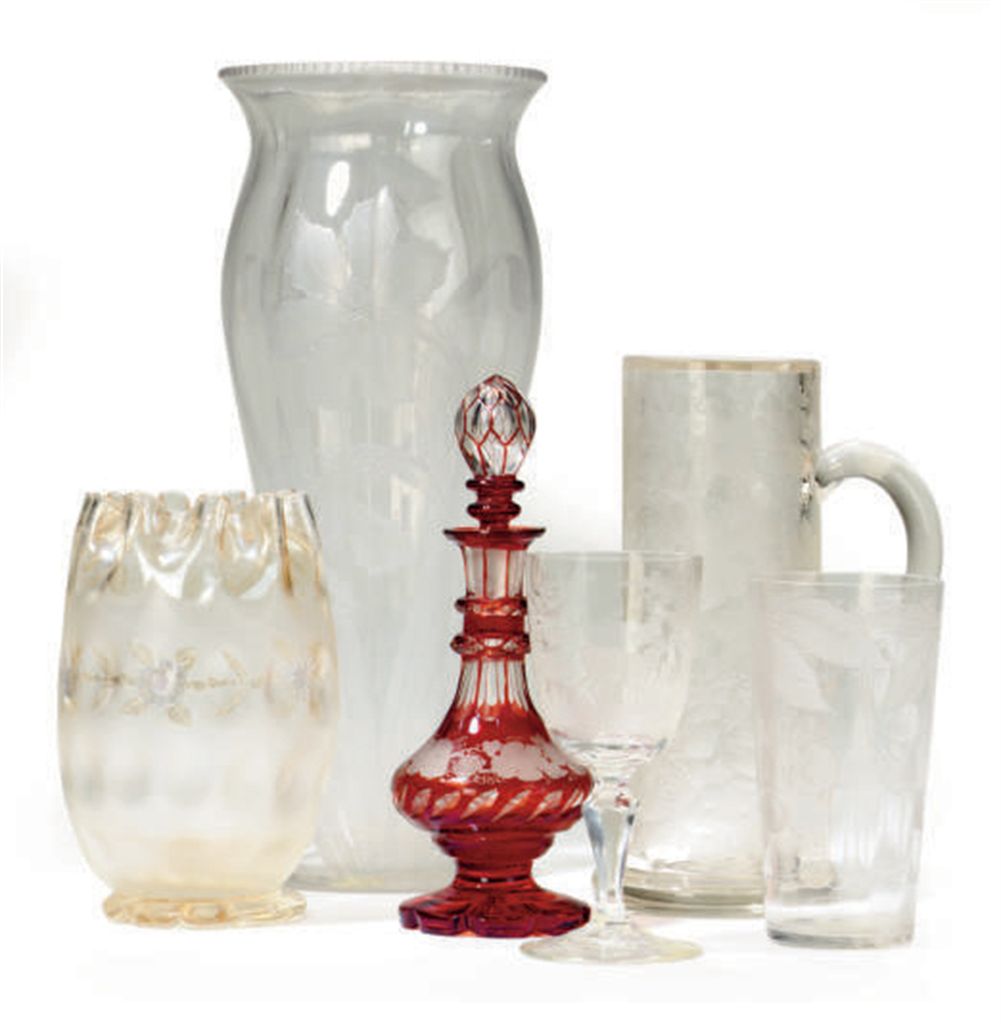 AN ASSEMBLED SET OF AMERICAN GLASS DRINKWARE AND TABLEWARE, ...