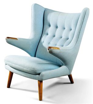 A HANS WEGNER 'PAPA BEAR' LOUNGE CHAIR  