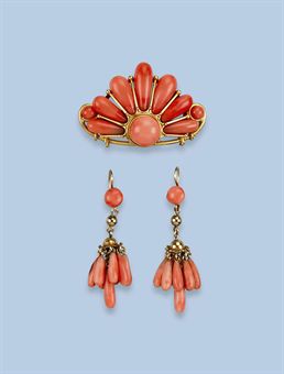Antique Coral Earrings