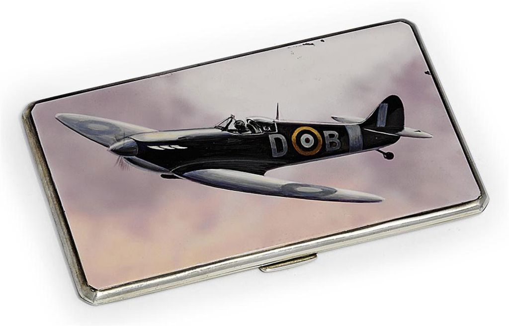A GEORGE V SILVER AND ENAMEL CIGARETTE-CASE