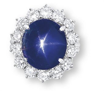 sapphire star ring