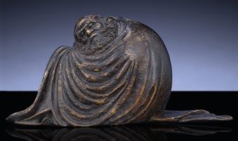 A RARE MING BAMBOO ROOT CARVING OF DAMO  