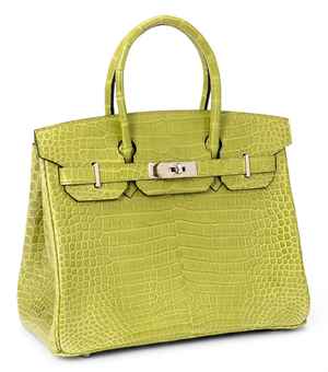 A VERT ANIS CROCODILE 'BIRKIN' BAG  