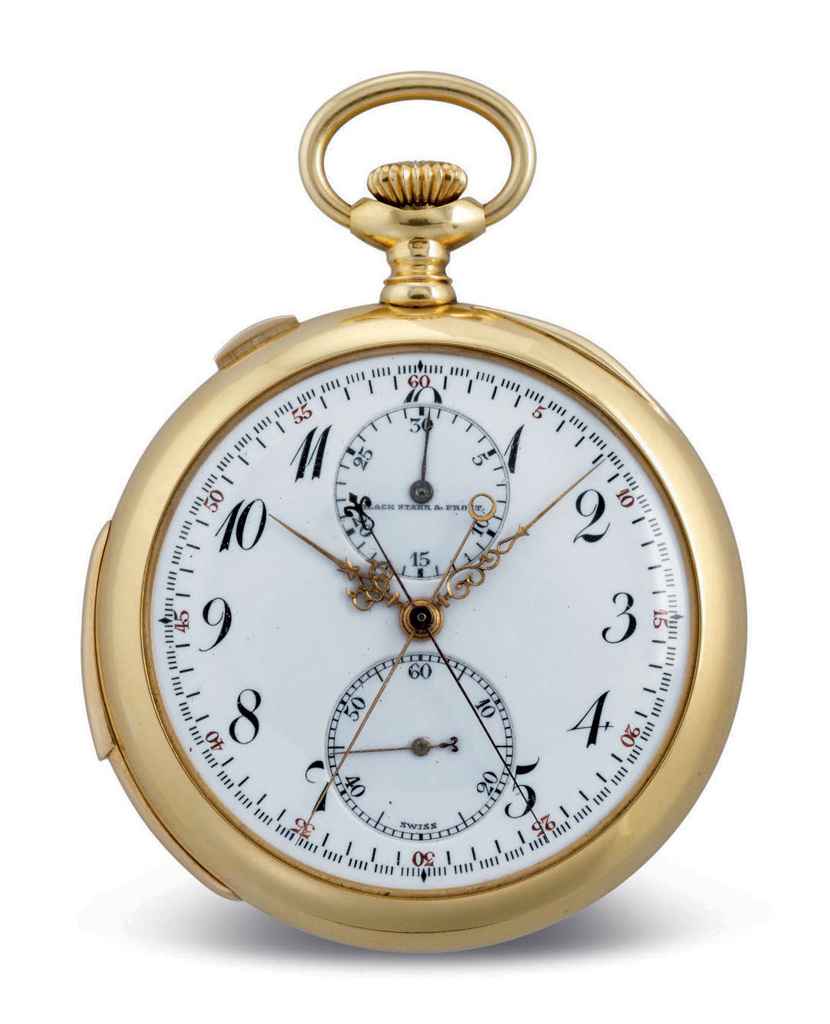 AUDEMARS PIGUET. A RARE 18K GOLD OPENFACE MINUTE REPEATING SPLIT SECONDS CHRONOGRAPH KEYLESS