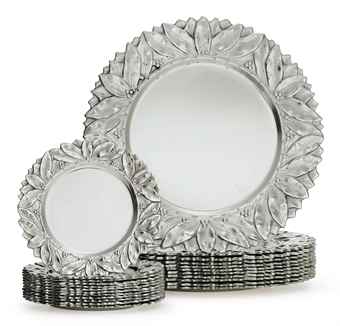 dinner set for sale
 on SET OF ELEVEN SILVER DINNER PLATES AND TWELVE SILVER BREAD PLATES ...