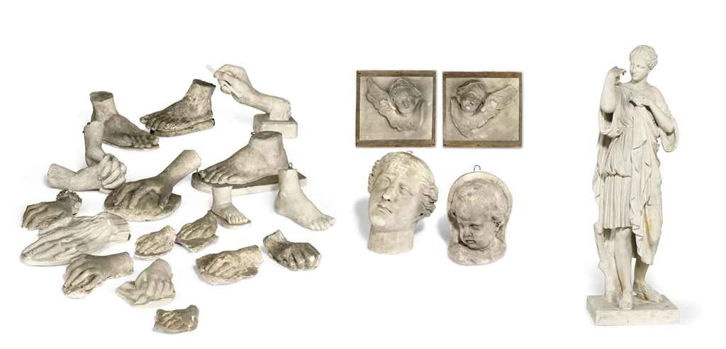 A GROUP OF VICTORIAN PLASTER MODELS