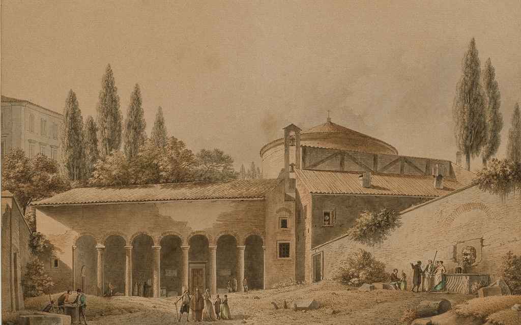Estampe/Tableau - Victor Jean Nicolle (1754-1826), Personnages Dans Paysage Architecturé