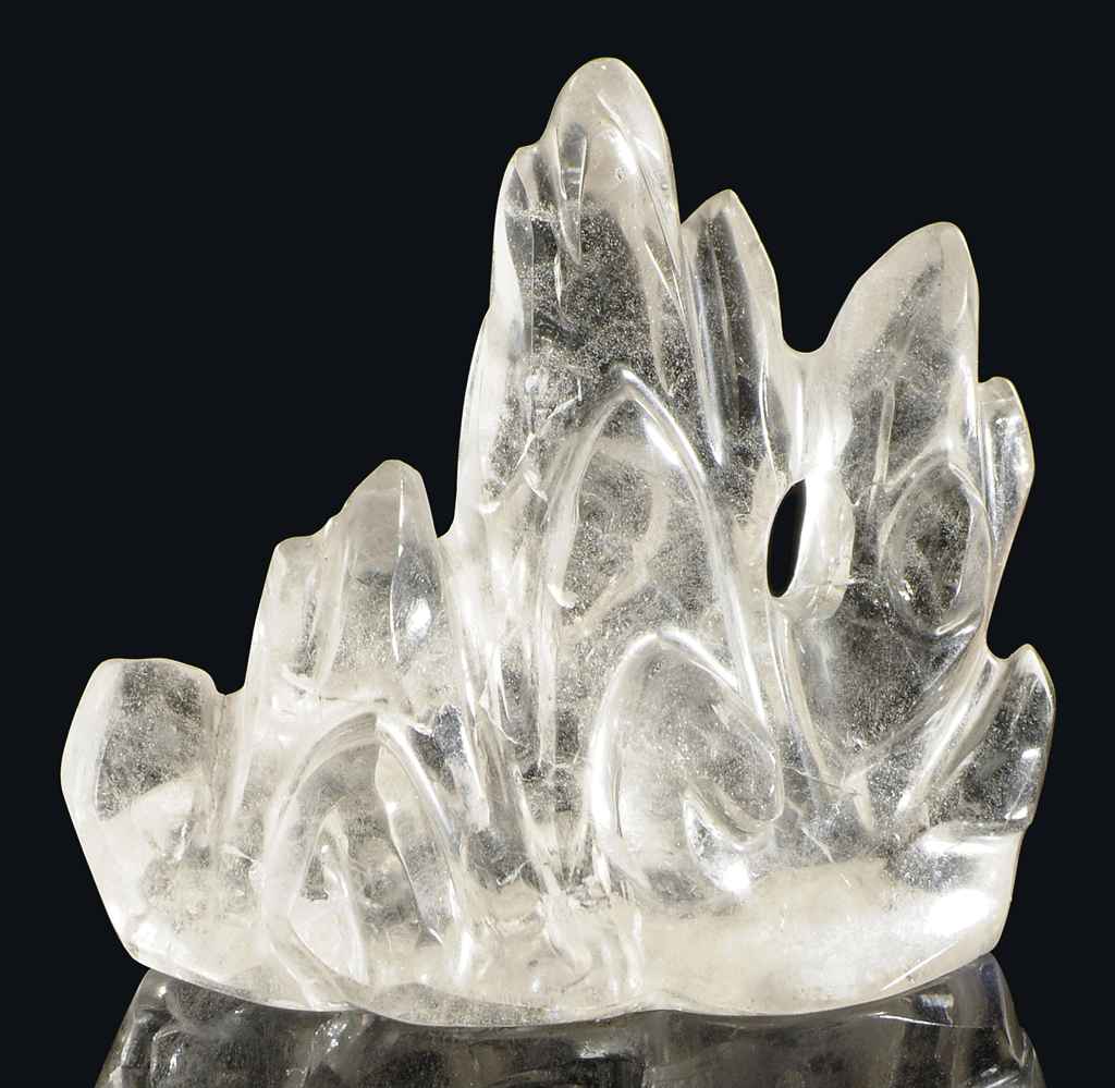 A CHINESE ROCK CRYSTAL CARVED BRUSHREST , 18TH/19TH CENTURY Christie's