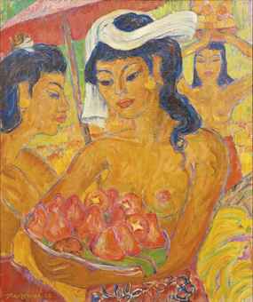 Balinese Girls with Offerings  