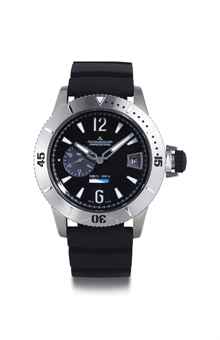 JAEGER-LECOULTRE. A TITANIUM AUTOMATIC DIVING WRISTWATCH WITH GMT AND DATE 