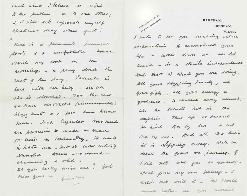 CHURCHILL, Winston S Autograph letter signed (