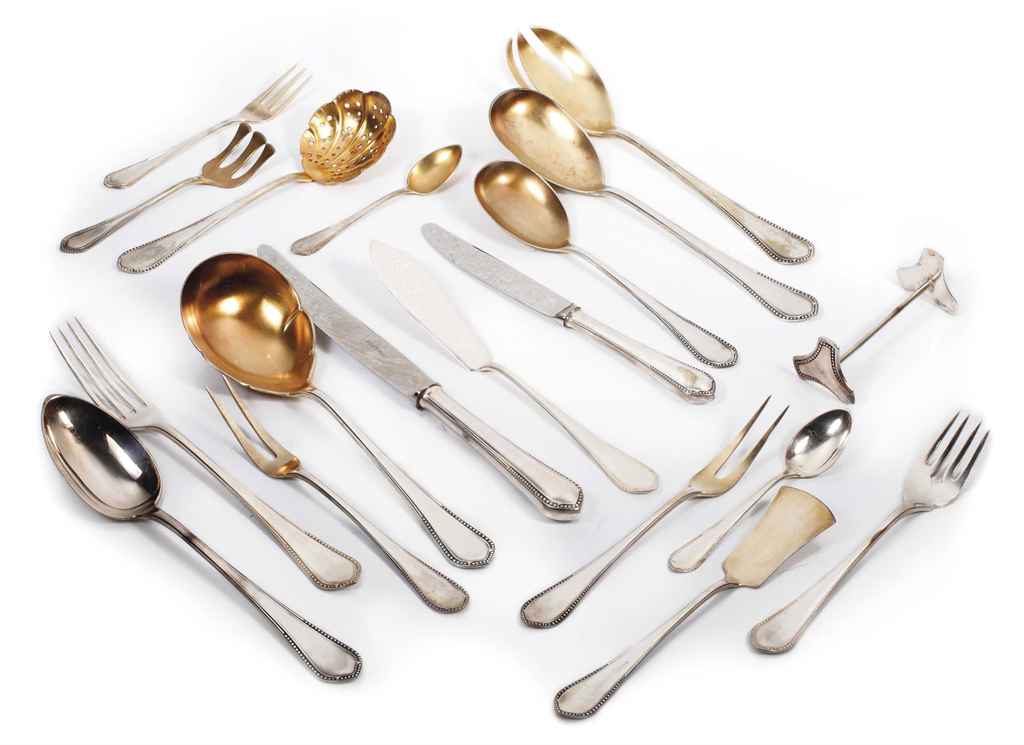 A German silver flatware service