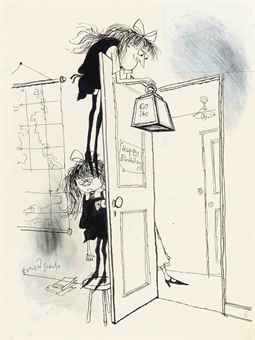 St. Trinian's: Design for a birthday card for Valentine's of Dundee  