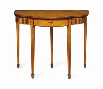 an edwardian satinwood and marquetry card table early 20th century d5466785h