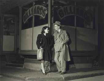 Couple, Billiard Parlor, Pitt St., NY., 1938  