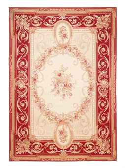 AN AUBUSSON STYLE CARPET  