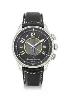 Jaeger-LeCoultre. A platinum limited edition automatic wristwatch with sweep centre seconds, date and alarm 