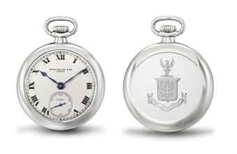 Patek Philippe. An exceptional, unique and historically important platinum openface one minute tourbillon watch with Guillaume balance, original fitted wooden presentation box and Bulletin d'Observatoire 