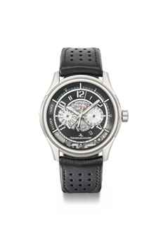 Jaeger-LeCoultre. A large stainless steel limited edition automatic vertical trigger chronograph wristwatch with date and wandering registers 