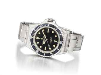 Rolex. An attractive stainless steel automatic wristwatch with sweep centre seconds, bracelet and black gloss dial 