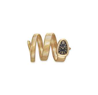 A DIAMOND AND PINK GOLD SERPENTI WRISTWATCH, BY BVLGARI  
